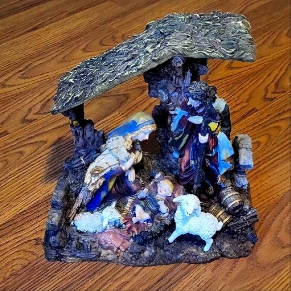 Religious Ornament 2007 Interiors Behold A Child Is Born Nativity Scene 55053 - Picture 1 of 6